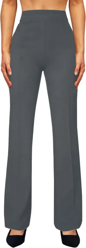 Womens High Waist Dress Work Pants Stretchy Straight Leg Casual Pants Business Office Trousers