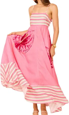 Women's Summer Sleeveless Floral Print Maxi Dress Square Neck Y2k Spaghetti Strap Dress Beach Sun Vacation Sundress