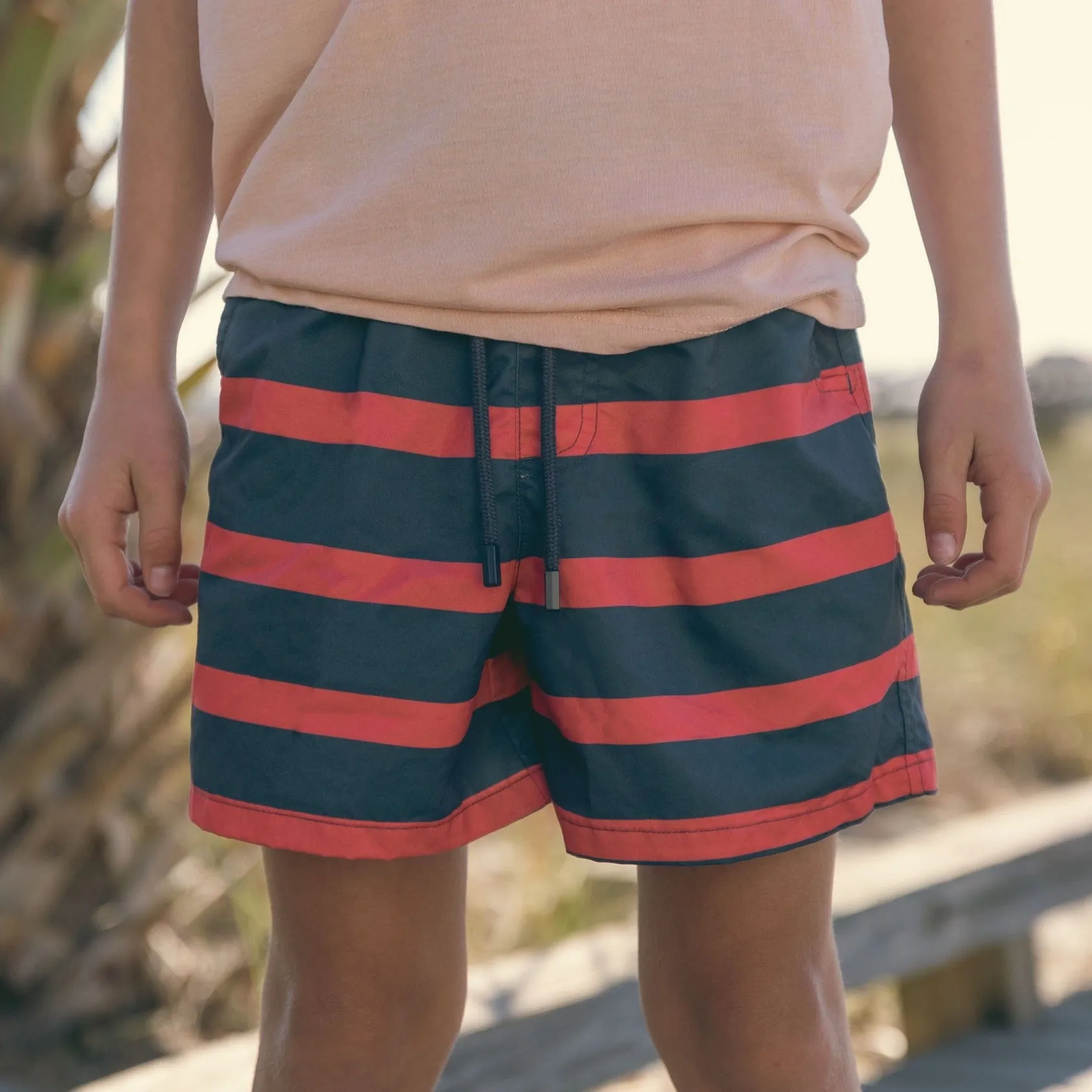 Youth Harbor Swim Trunk - Stripe Fade